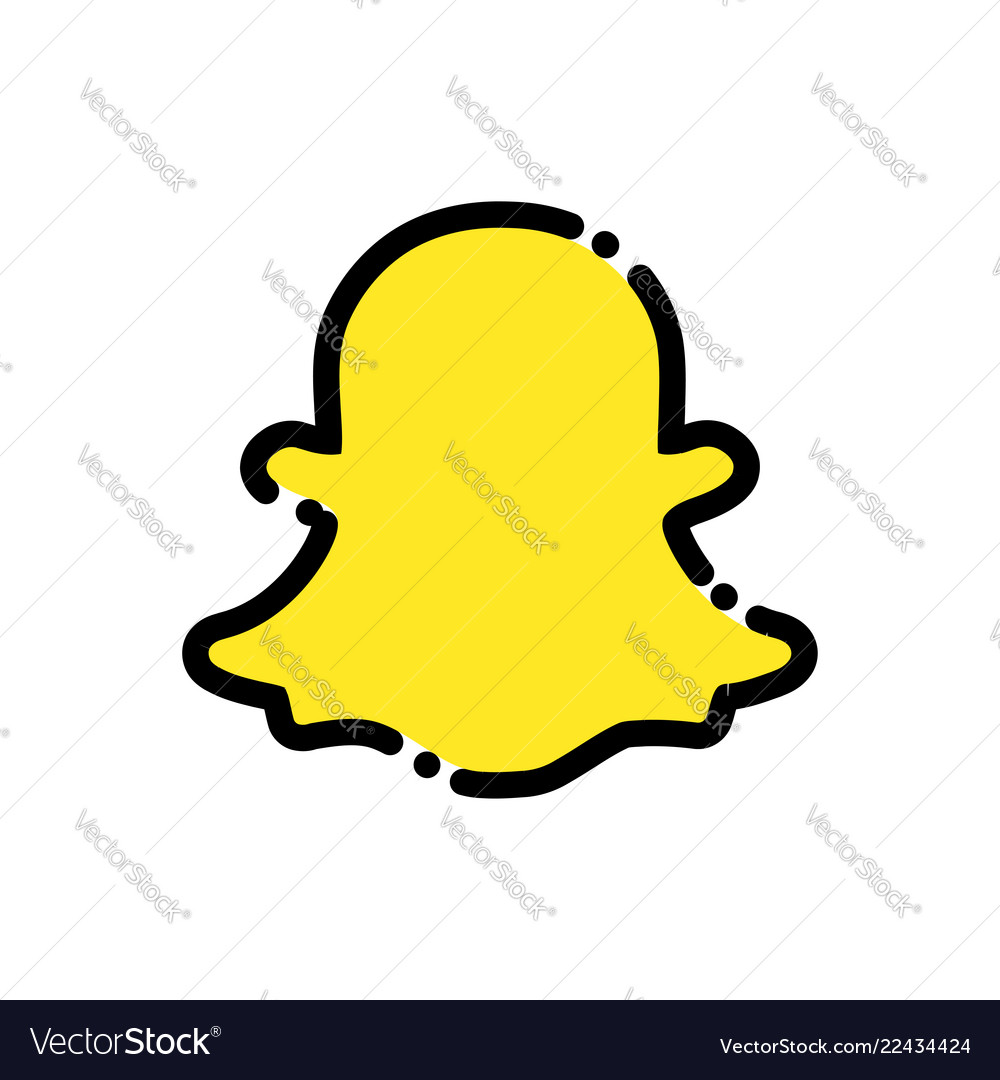 Snapchat icon design vector image Snapchat icon design