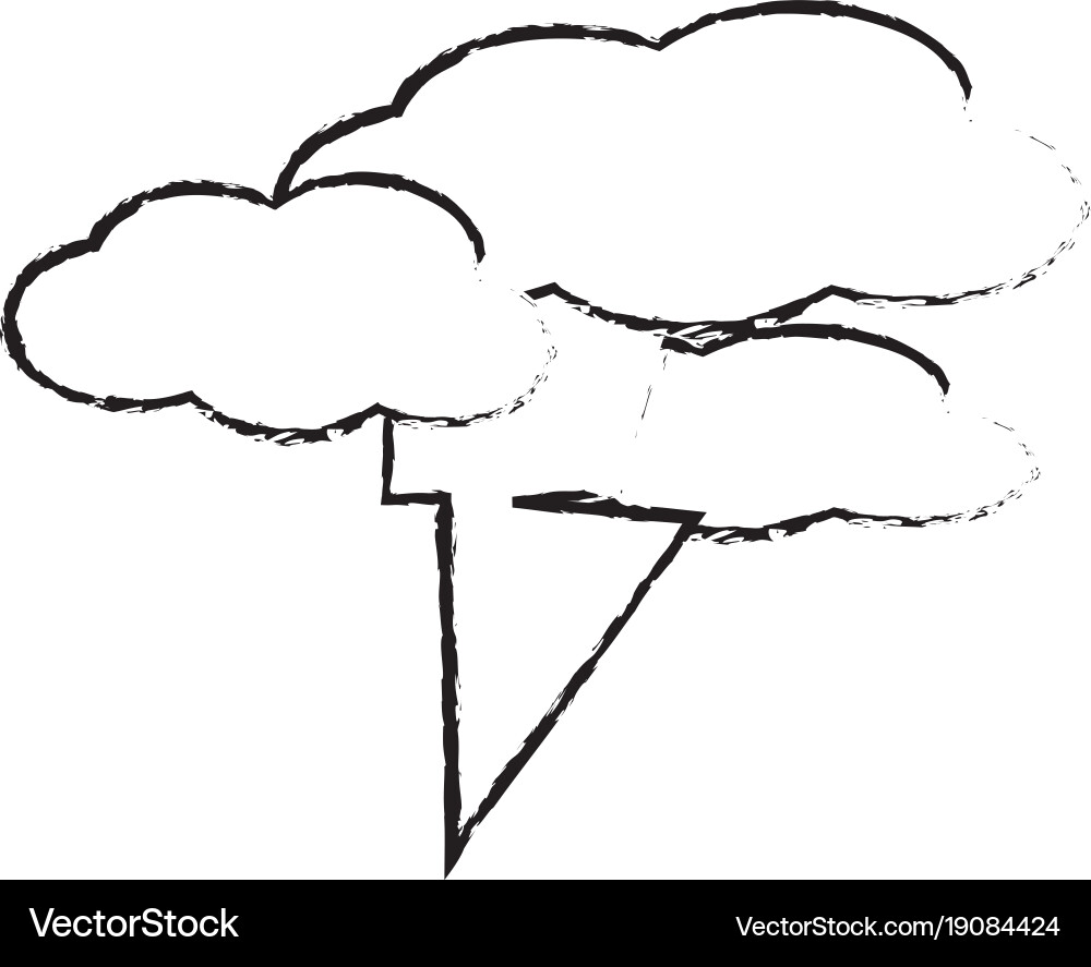 Thunder and clouds icon Royalty Free Vector Image