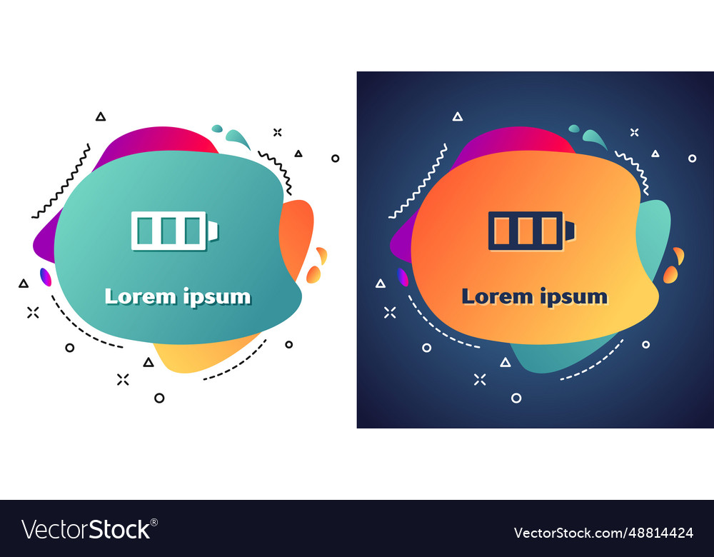 White battery charge level indicator icon Vector Image