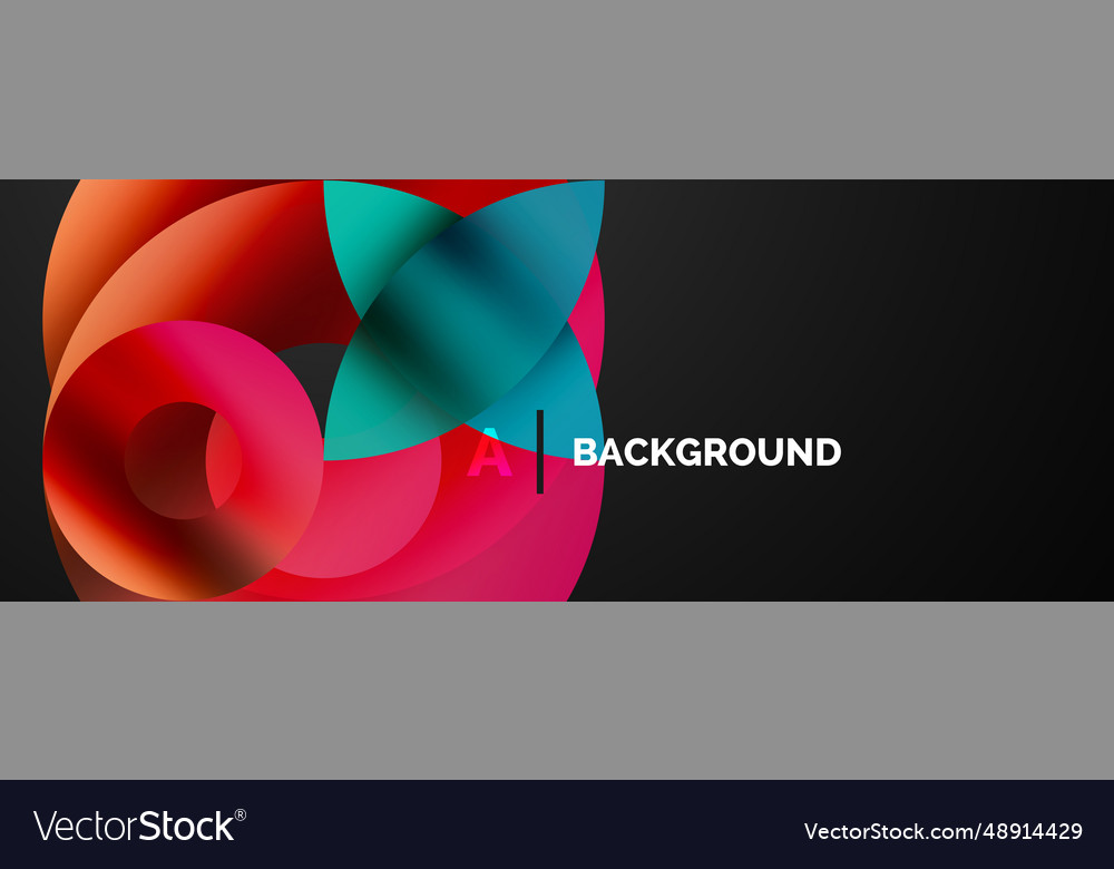 Abstract round geometric shapes with gradients