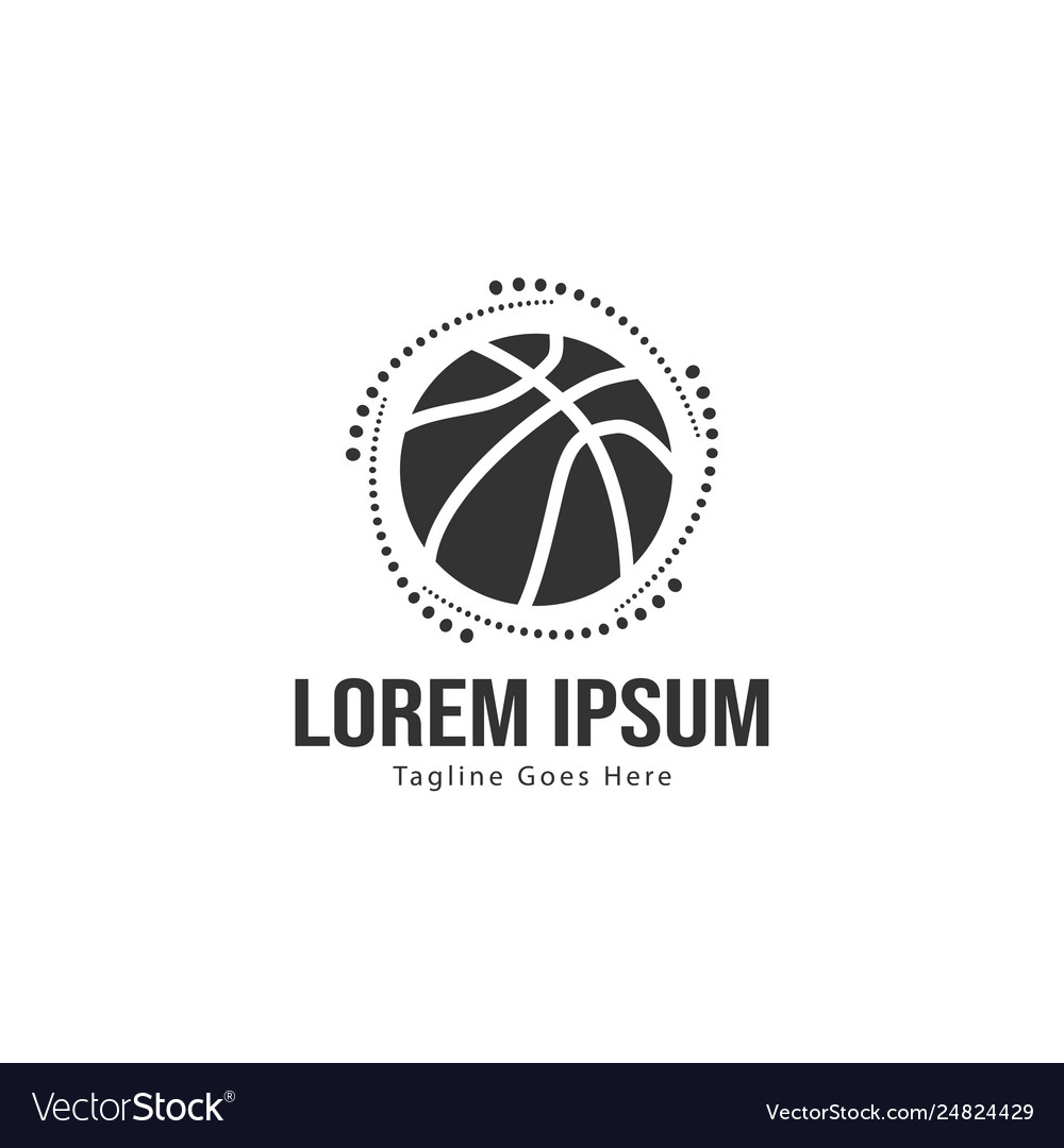 Basketball logo template design minimalist