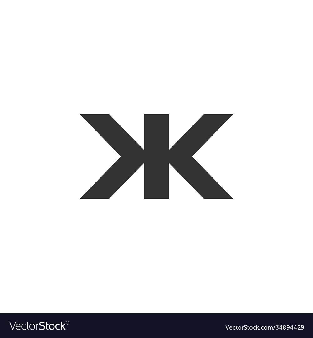 Doppel k Buchstaben Logo Buchstabenmarke kk monogram - Typ