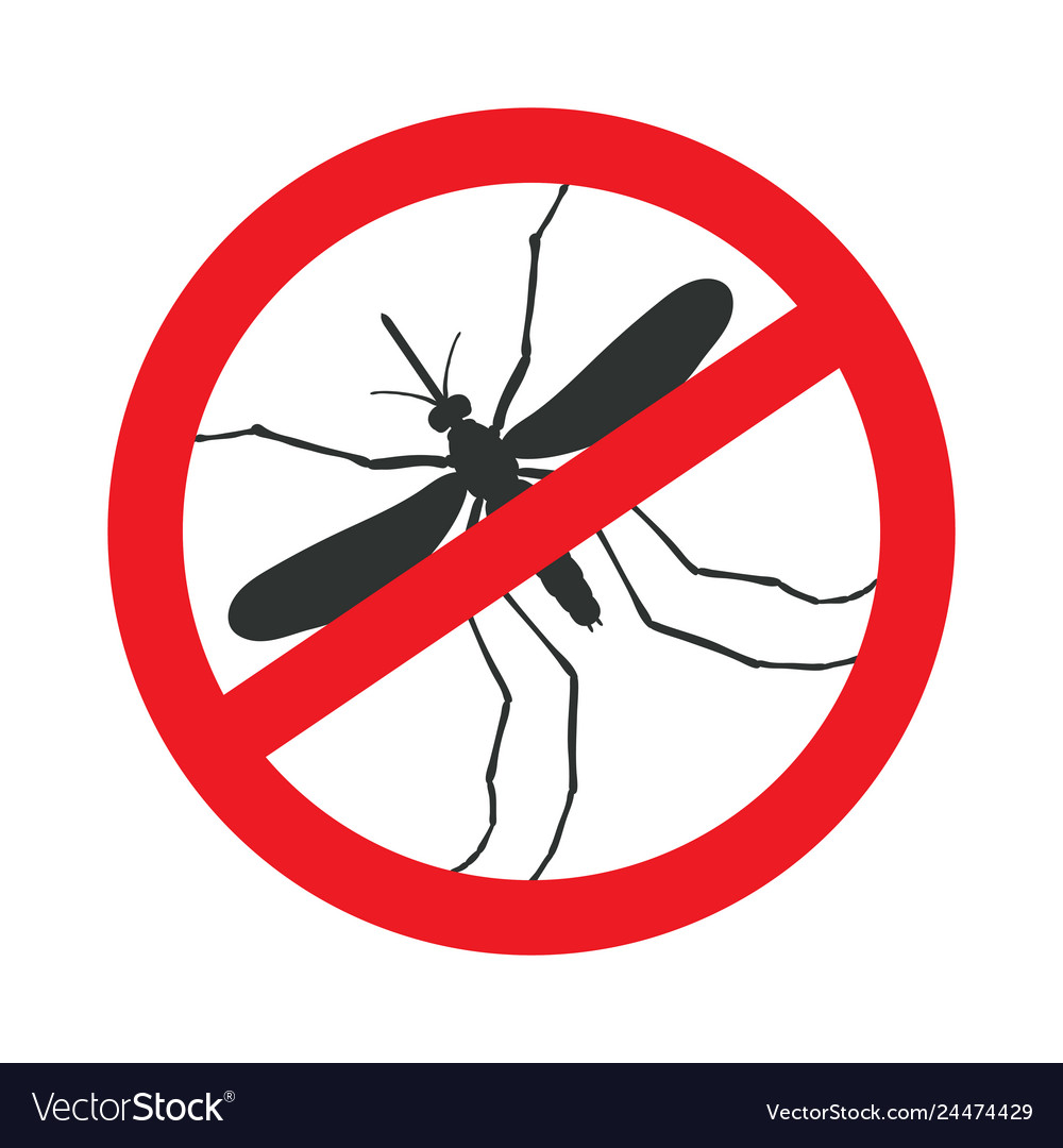 Mosquitoes stop sign - image of funny