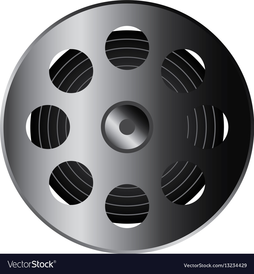 Reel tape record isolated icon Royalty Free Vector Image