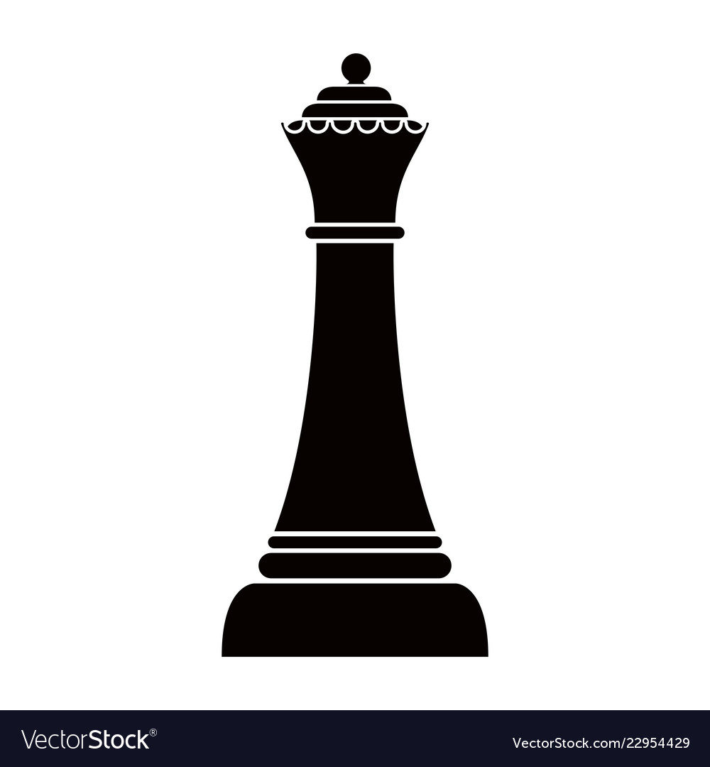 queen chess piece vector