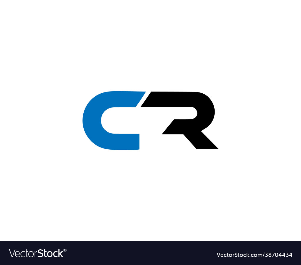 Cr and rc initial logo design Royalty Free Vector Image