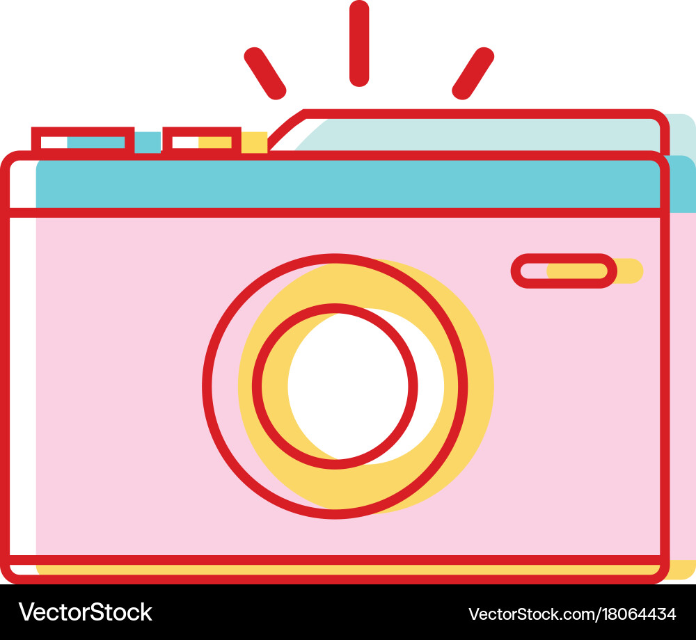 Digital camera to take a picture art Royalty Free Vector