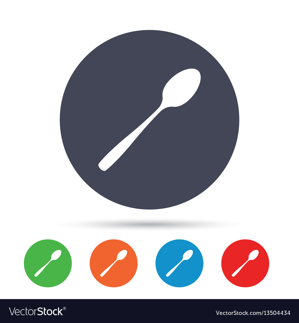 Eat sign icon cutlery symbol diagonal teaspoon