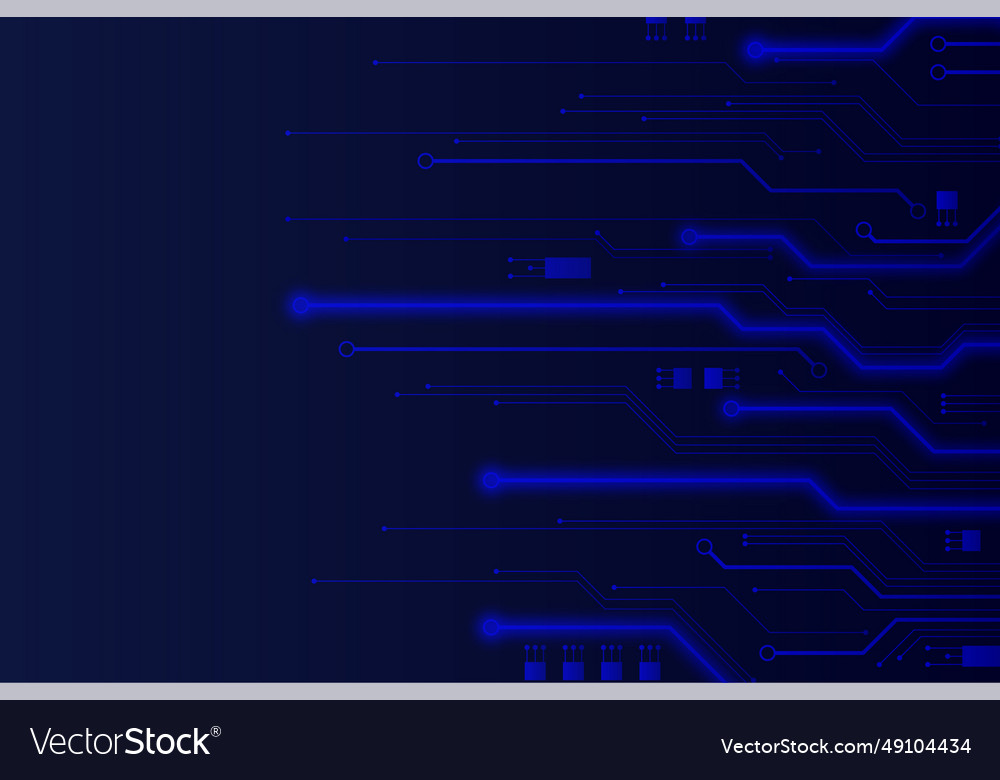 Realistic technology cyber background Royalty Free Vector