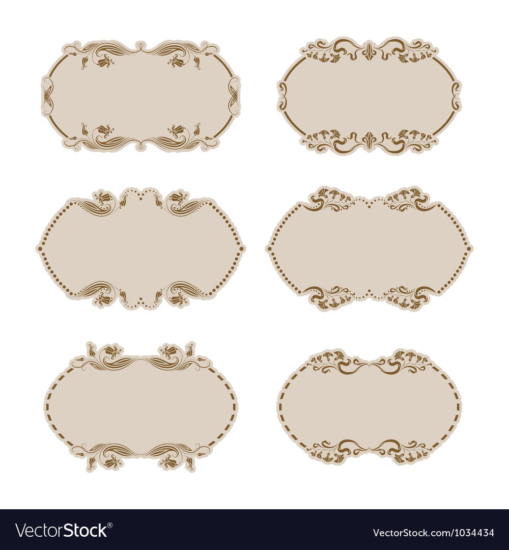 Set of ornate frames Royalty Free Vector Image