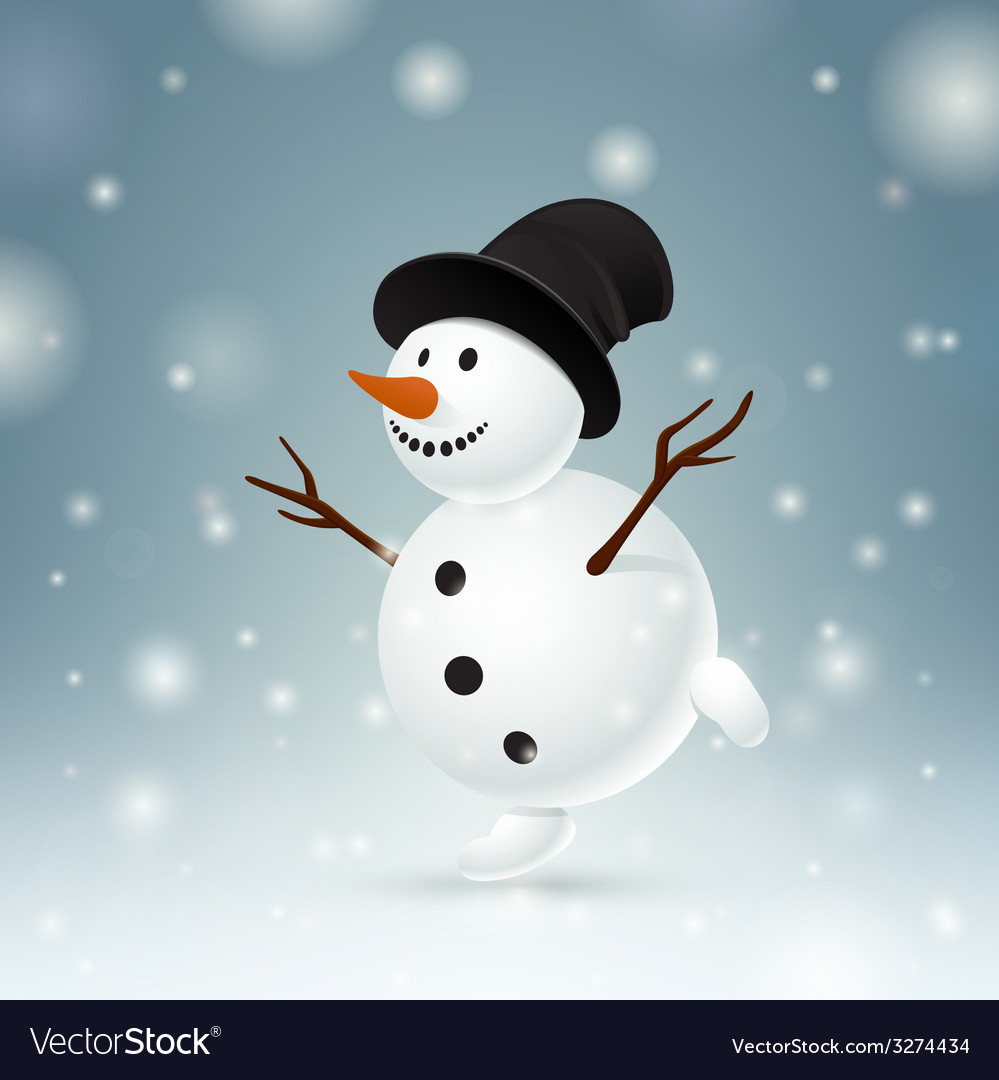 Smiley snowman Royalty Free Vector Image - VectorStock