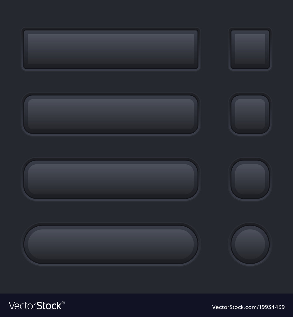 Black buttons on background Royalty Free Vector Image
