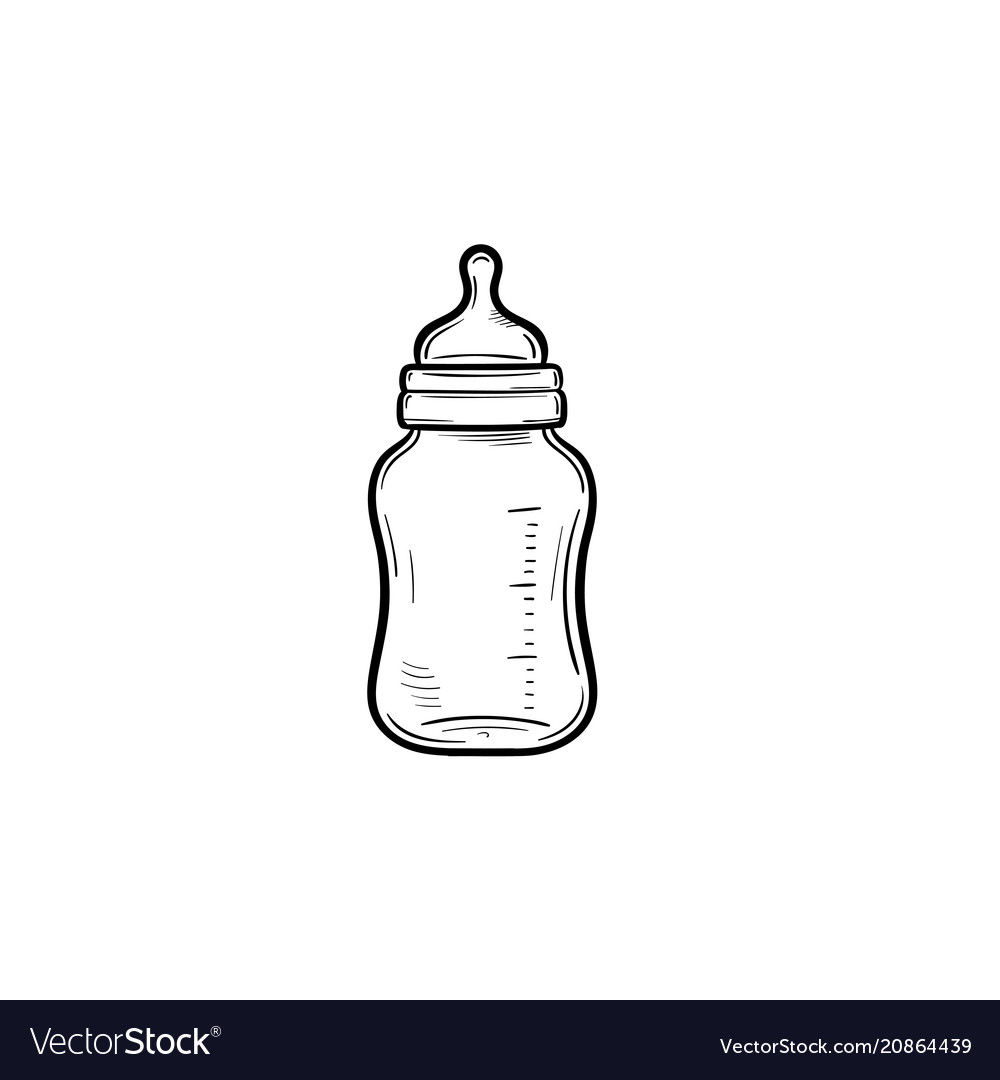 Download Feeding bottle hand drawn outline doodle icon Vector Image