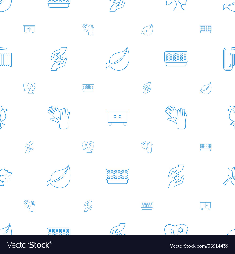 Flower icons pattern seamless white background