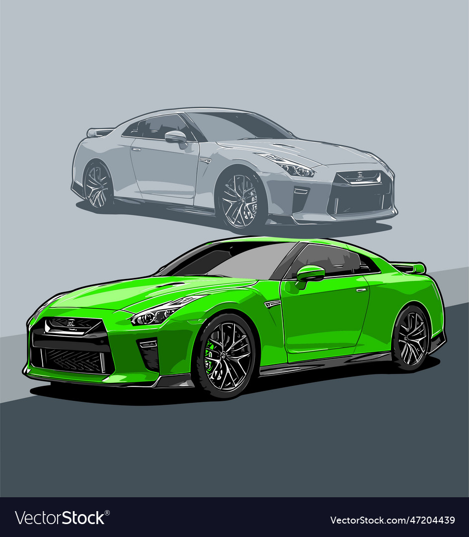 Jdm car template for design needs Royalty Free Vector Image