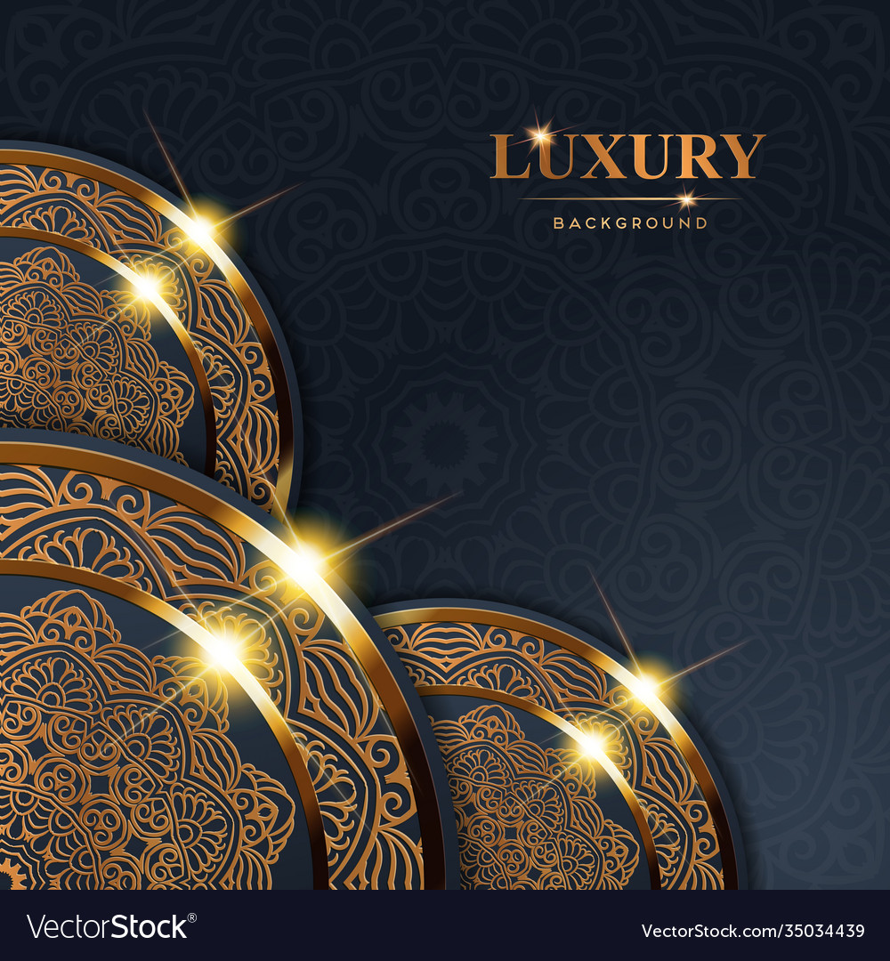 Luxury rings golden mandala background free