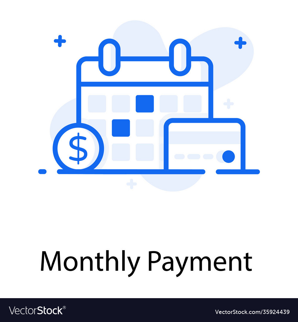 Monthly payment Royalty Free Vector Image - VectorStock