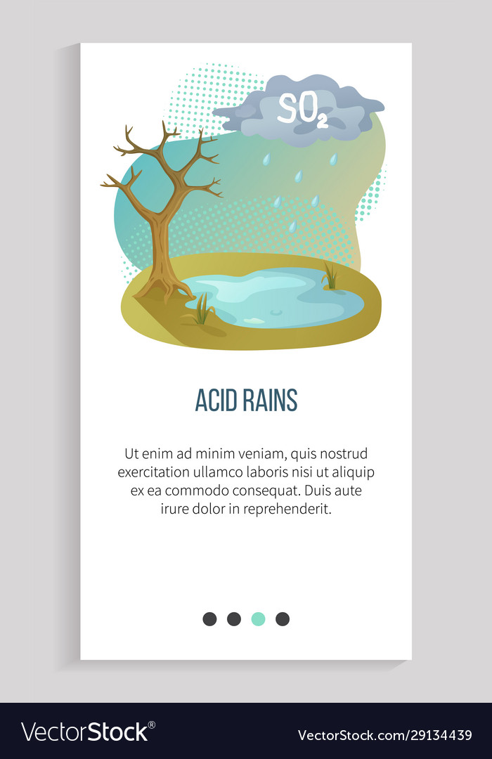 Pollution In Atmosphere Acid Rain Recycle App Vector Image