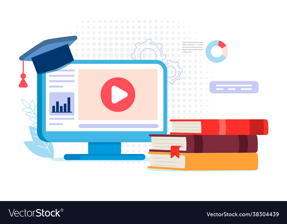 Professional training webinar online business Vector Image