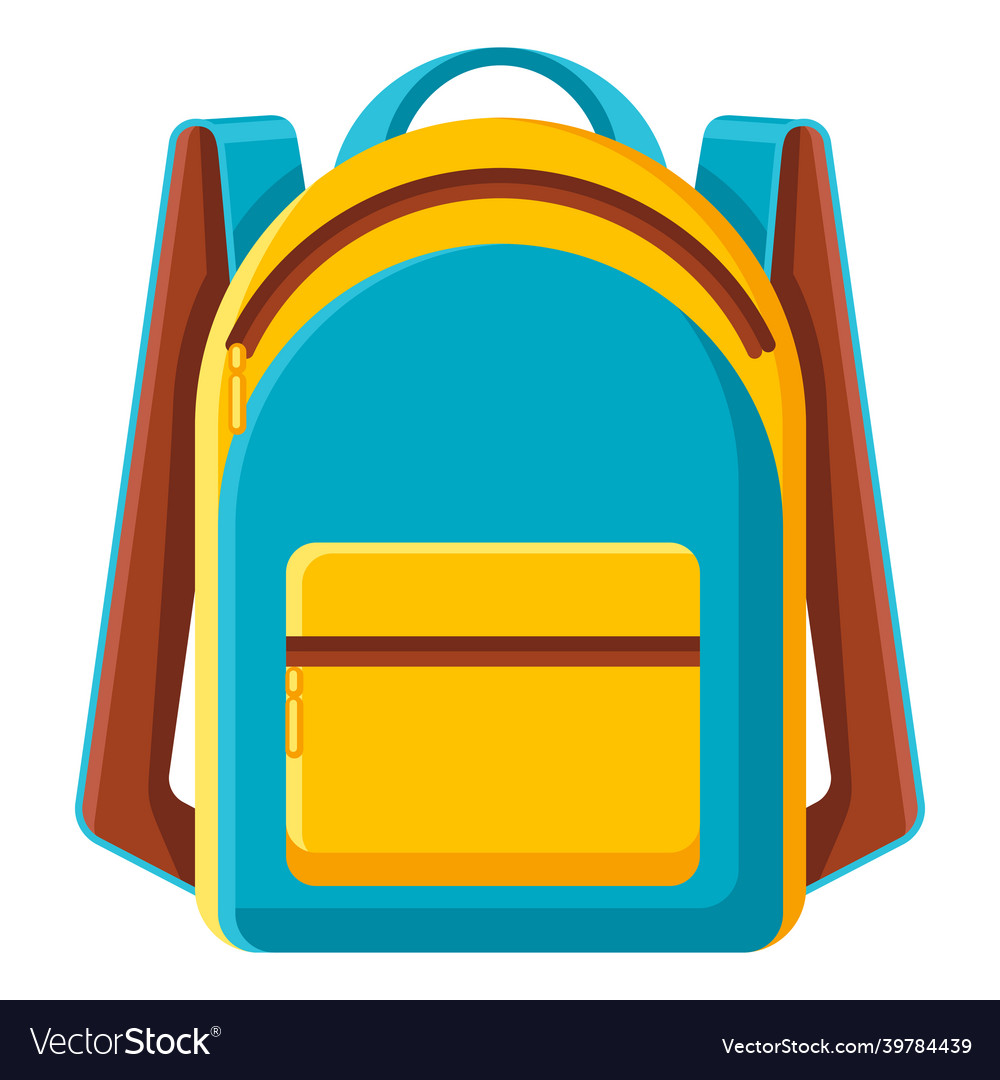 Stylized of backpack school Royalty Free Vector Image