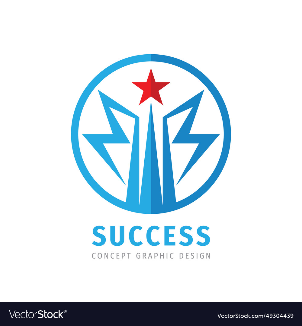 Success business logo template concept Royalty Free Vector