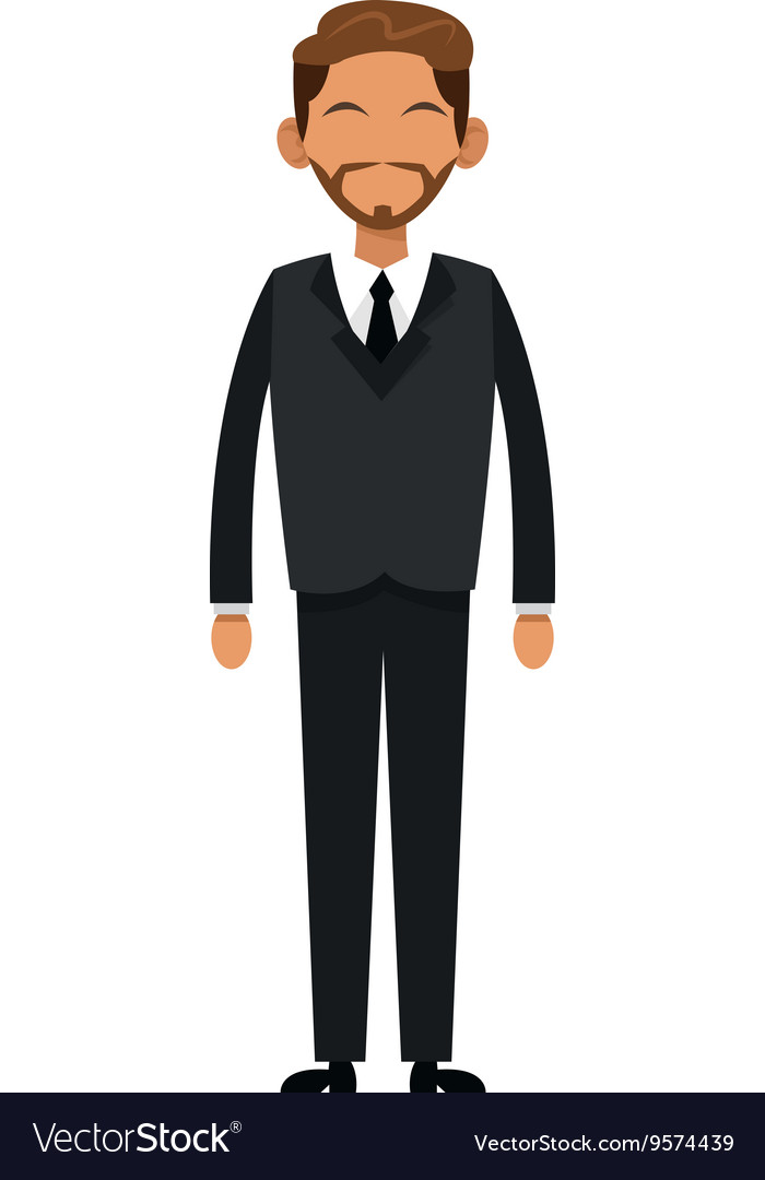 Tan businessman with beard icon