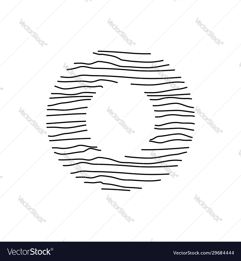 Abstract line initial o vector image Abstract line initial o
