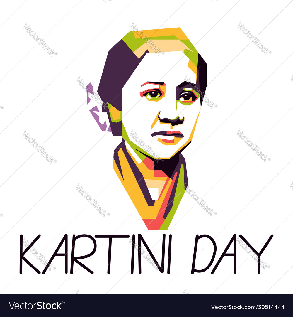 Greeting for kartini day woman hero from