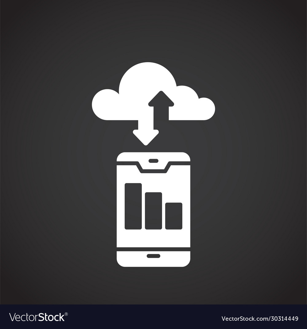 Big data analitics icon on background for graphic