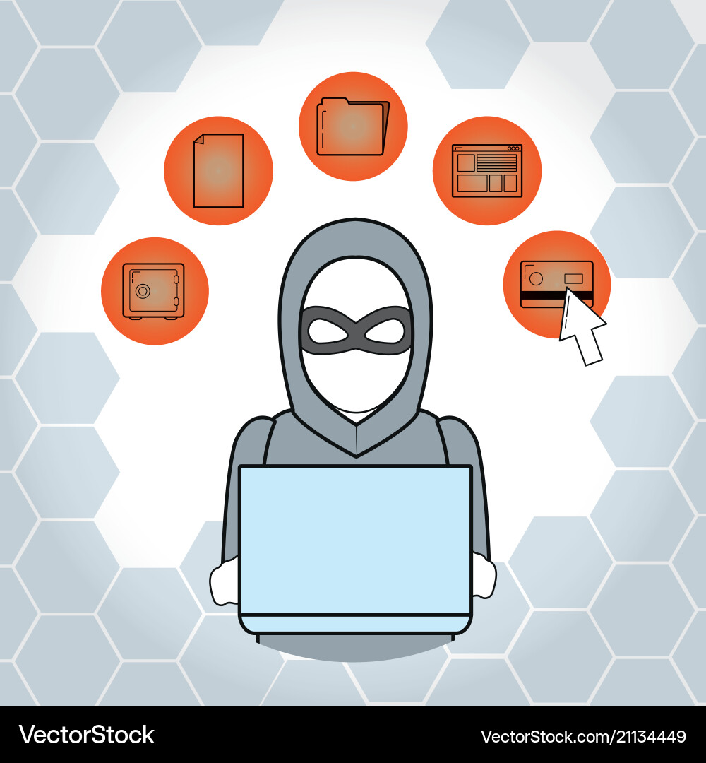 Cyber security technology Royalty Free Vector Image