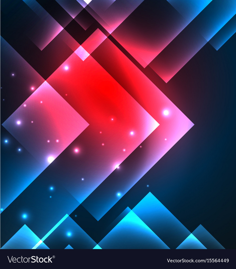 Dark background design with squares and shiny Vector Image