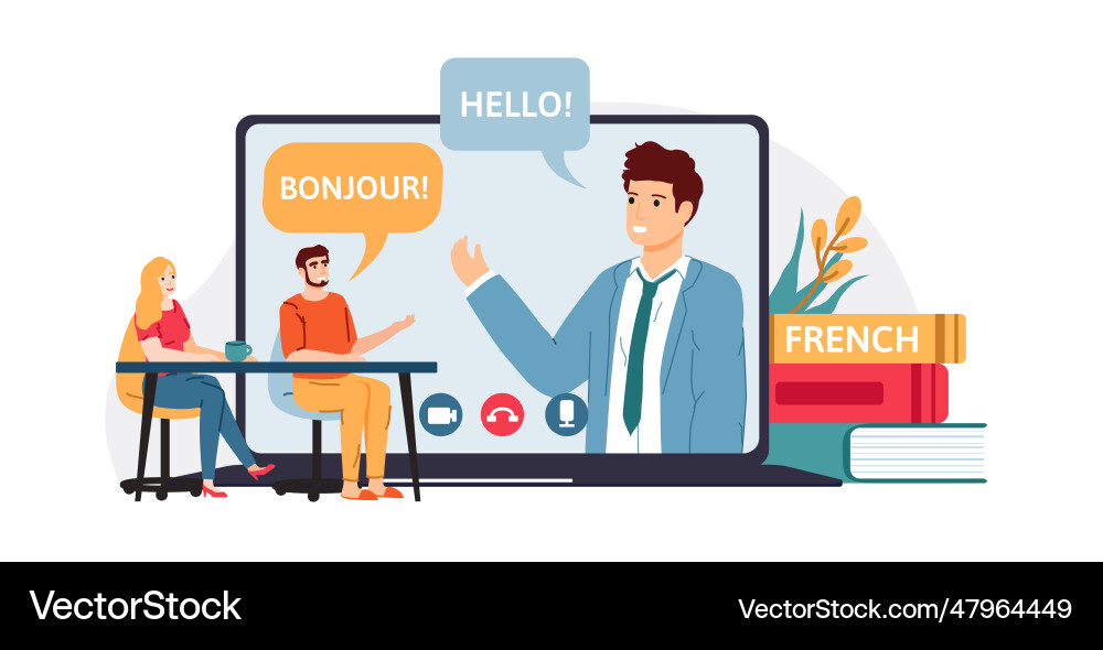 Distance education web courses or tutorials Vector Image