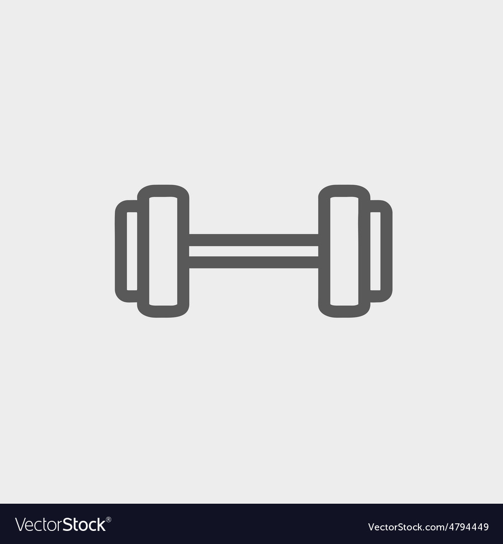 Dumbbell thin line icon