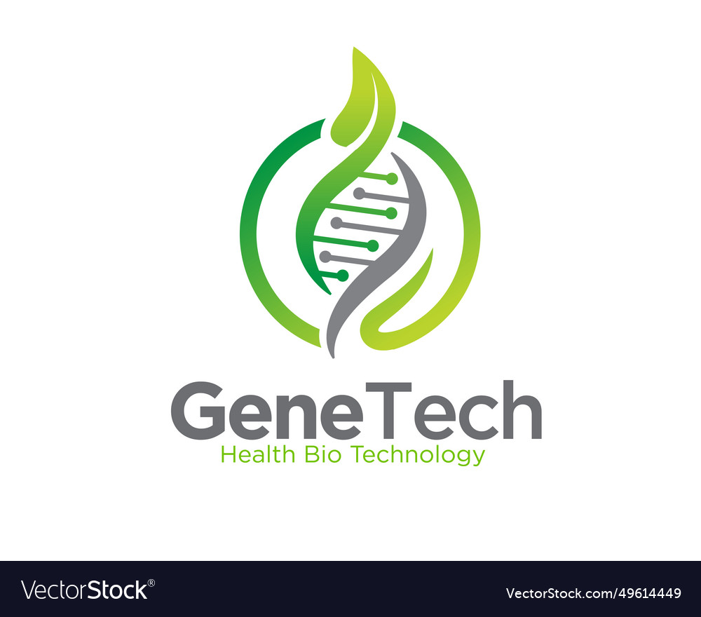 Eco tech dna logo designs simple for medical