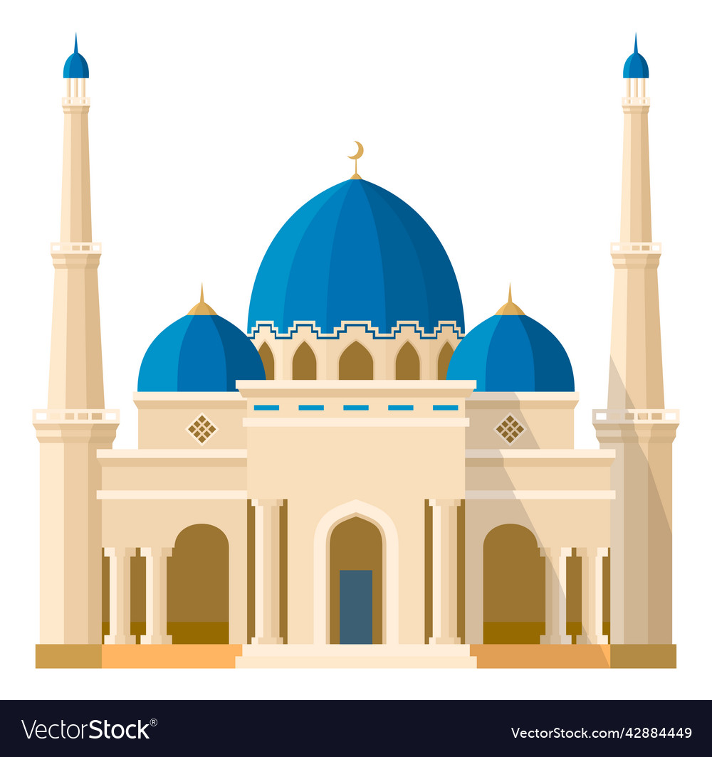 Islamic building icon eastern mosque cartoon vector image Islamic building icon eastern mosque cartoon