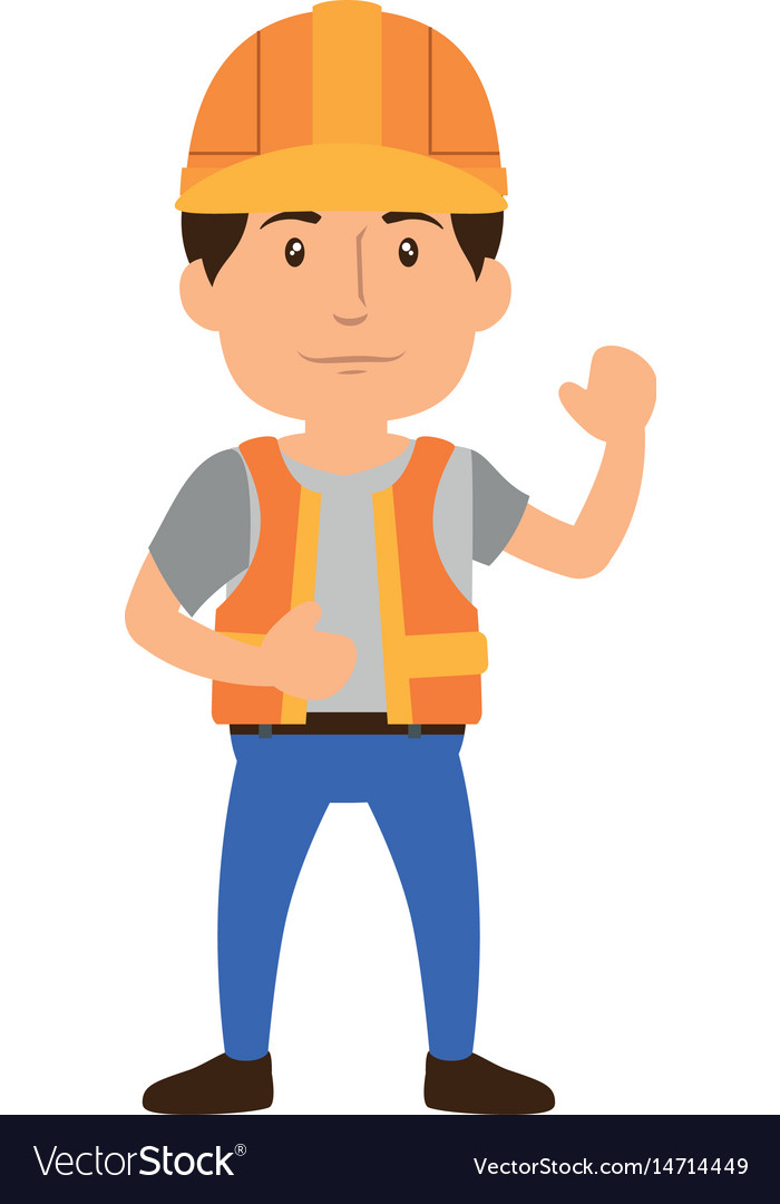 Worker man cartoon Royalty Free Vector Image - VectorStock