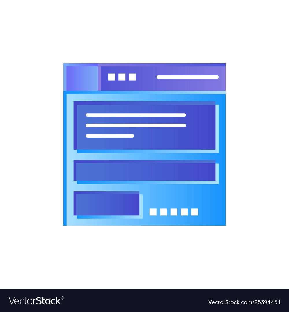 File browser computing code flat color icon vector image File browser computing code flat color icon
