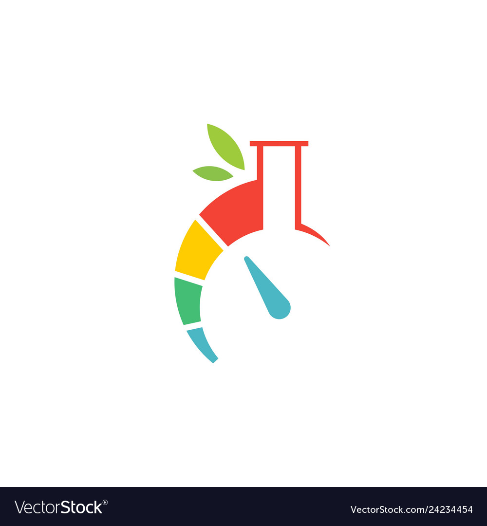 Lab leaf test meter level logo icon