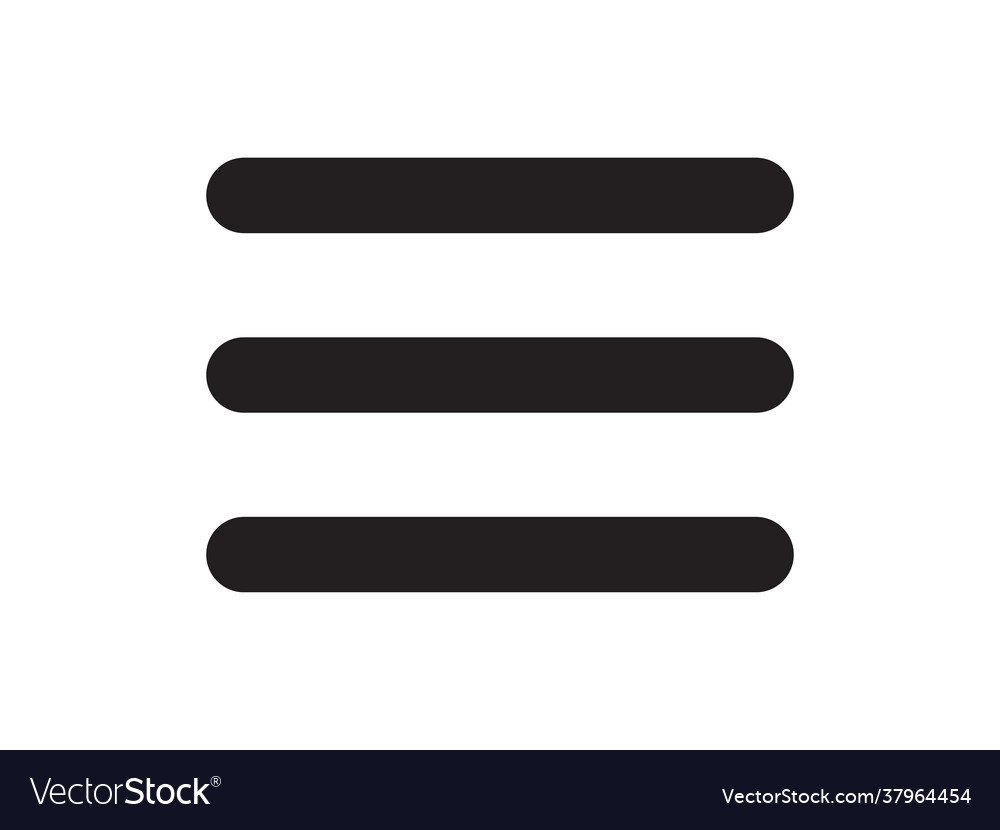 Menu icon ui sign Royalty Free Vector Image - VectorStock