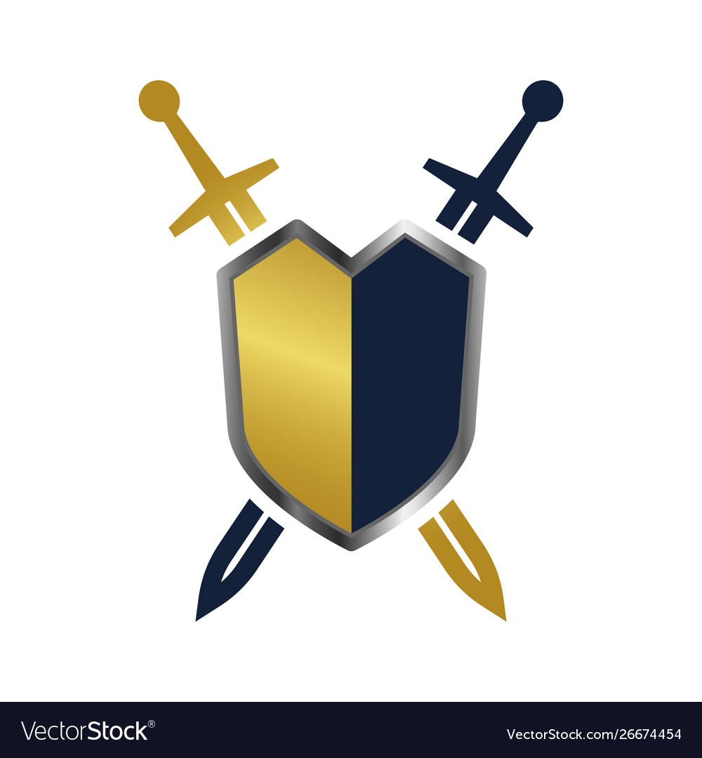 Royal brand luxury heraldic shield crest logo Vector Image