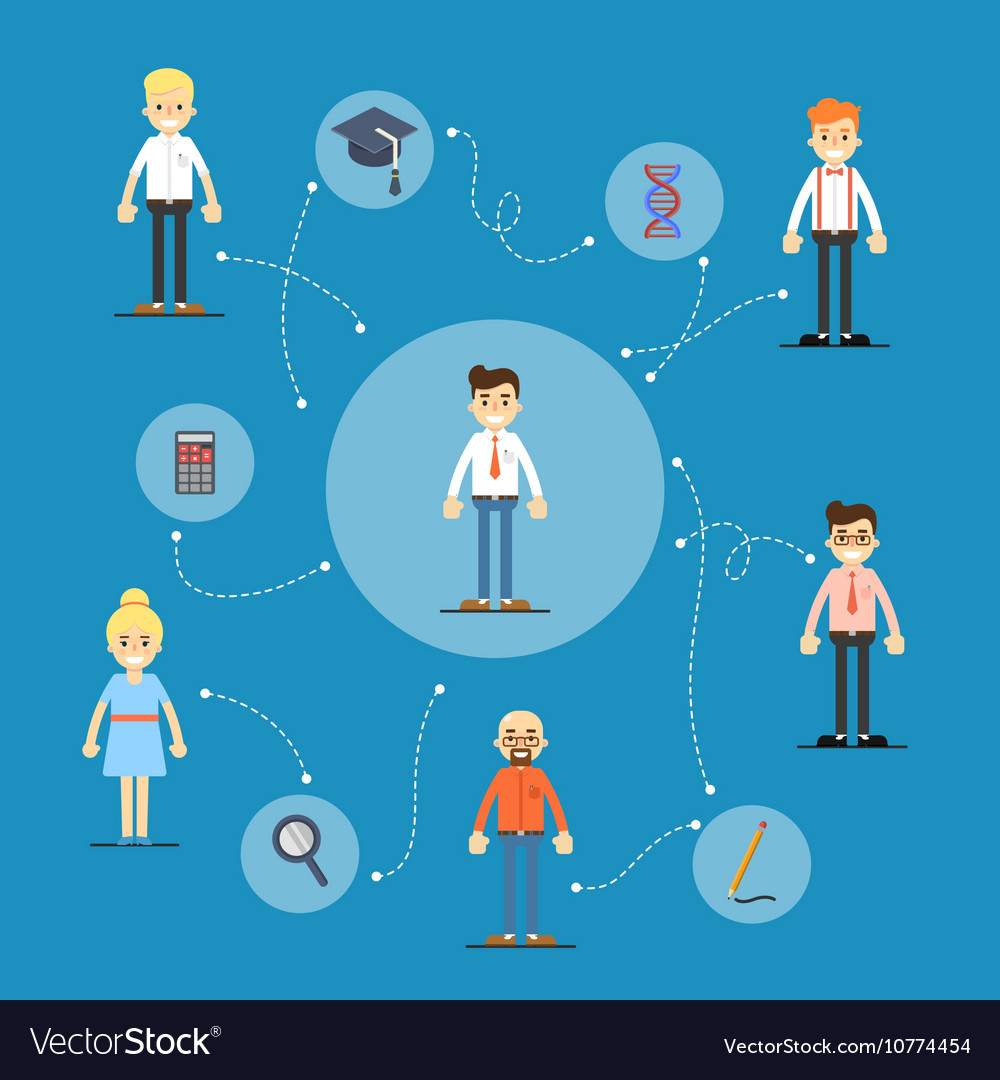 Social Network And Teamwork Banner Royalty Free Vector Image
