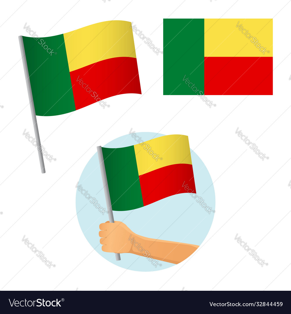 Benin flag in hand