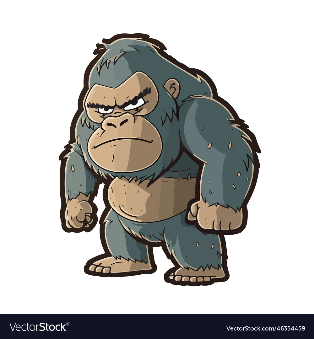 Cute gorilla cartoon style Royalty Free Vector Image