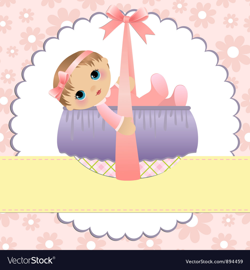 Cute template for baby card