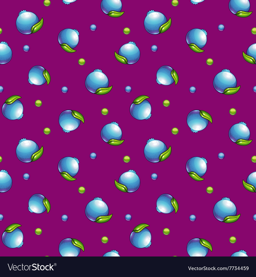 Funny bright seamless pattern with blueberries