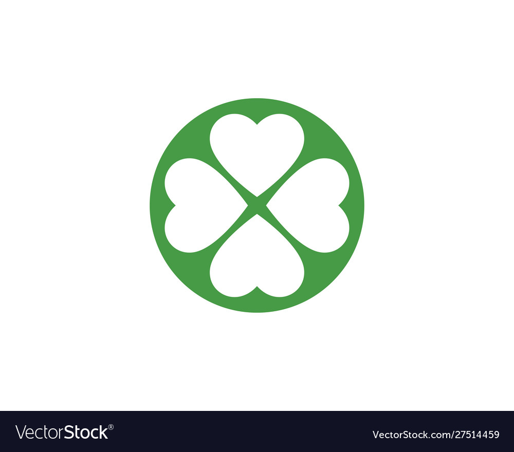 Green Clover Leaf Logo Template Royalty Free Vector Image