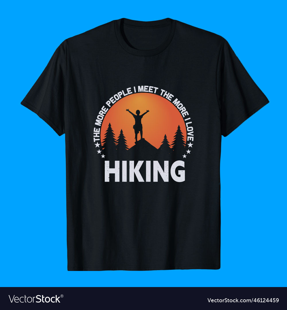 Hiking t-shirt design Royalty Free Vector Image