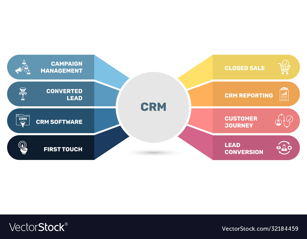 Infographic template crm template can be used Vector Image