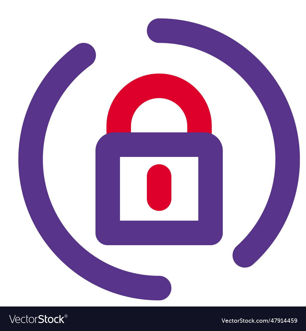Padlock system for safeguarding and privacy Vector Image