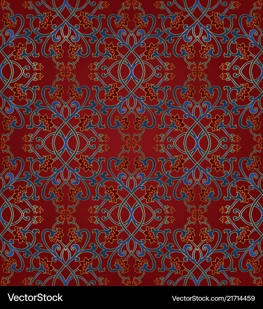 Red floral pattern Royalty Free Vector Image - VectorStock